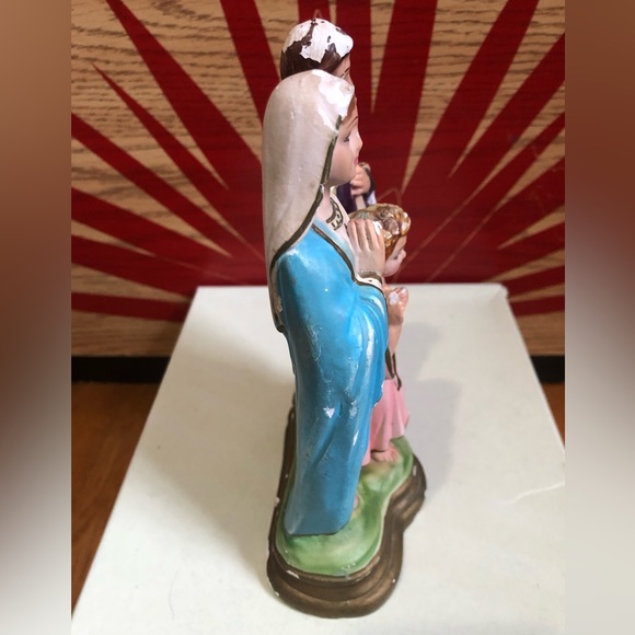 Vintage Italian Mother Mary & Joseph Chalkware Statue - Picture 5 of 11